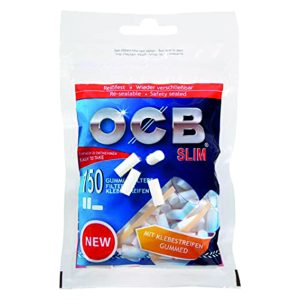OCB GUMMED FILTER TIPS SLIM 6x15mm Rolling/Smoking/Cigarette Filters Tips