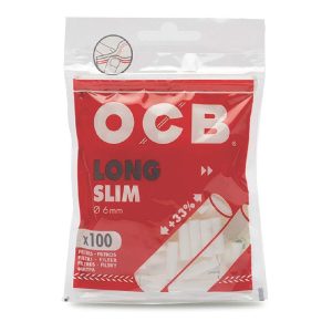 OCB LONG FILTER TIPS SLIM (6x20mm) Rolling /Smoking /Cigarette Filters Tips