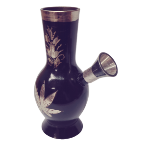 RATTAN EXPO BRASS HOOKAH, DESIGNER BONG HAND ENGRAVED/BLACK PAINTED FINE FINISH FOR HOME DECOR & GIFTING