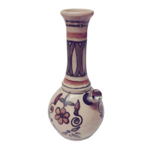 RATTAN EXPO CERAMIC BONG, WATER PIPE SMOKING HOOKAH HAND PAINTED