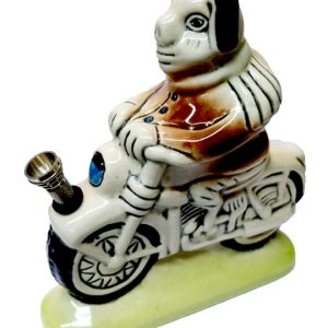 RATTAN EXPO CERAMIC BONG,WATER PIPE SMOKING HOOKAH DOG WITH MOTORCYCLE