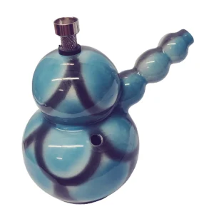 RATTAN EXPO CERAMIC BONG, WATER PIPE SMOKING HOOKAH PLAIN SPRAY PAINTED - TWO BALL SHAPED